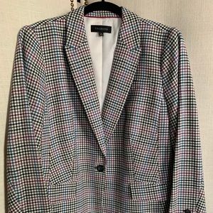 Talbots Cottage Plaid Blazer Sz L/12